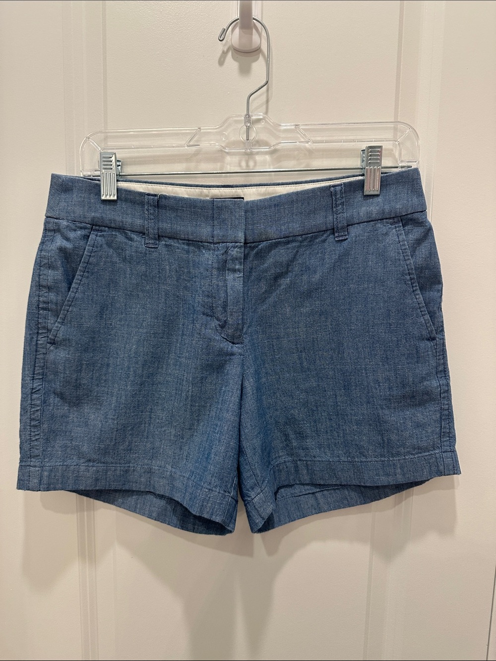 J. Crew Denim-Look Chambray Shorts in Blue
